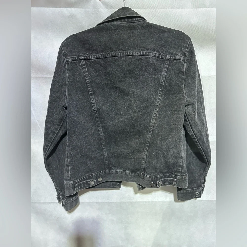 Vintage Rustler Trucker Denim Jean Jacket Med Black Cowboy Denim Western 70s 80s